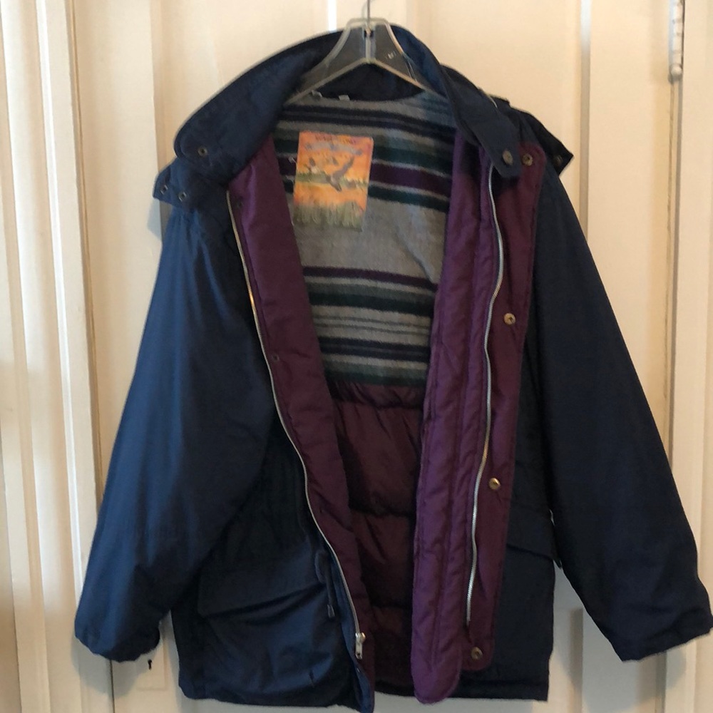 Women’s Members Only Down Winter Coat. SZ M  Blue/Purple